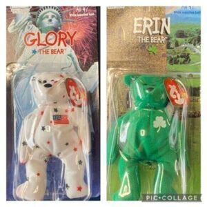 BNIB - TY McDonalds 1997 RARE Beanie Baby “Glory” and “Erin” with 1993 E…